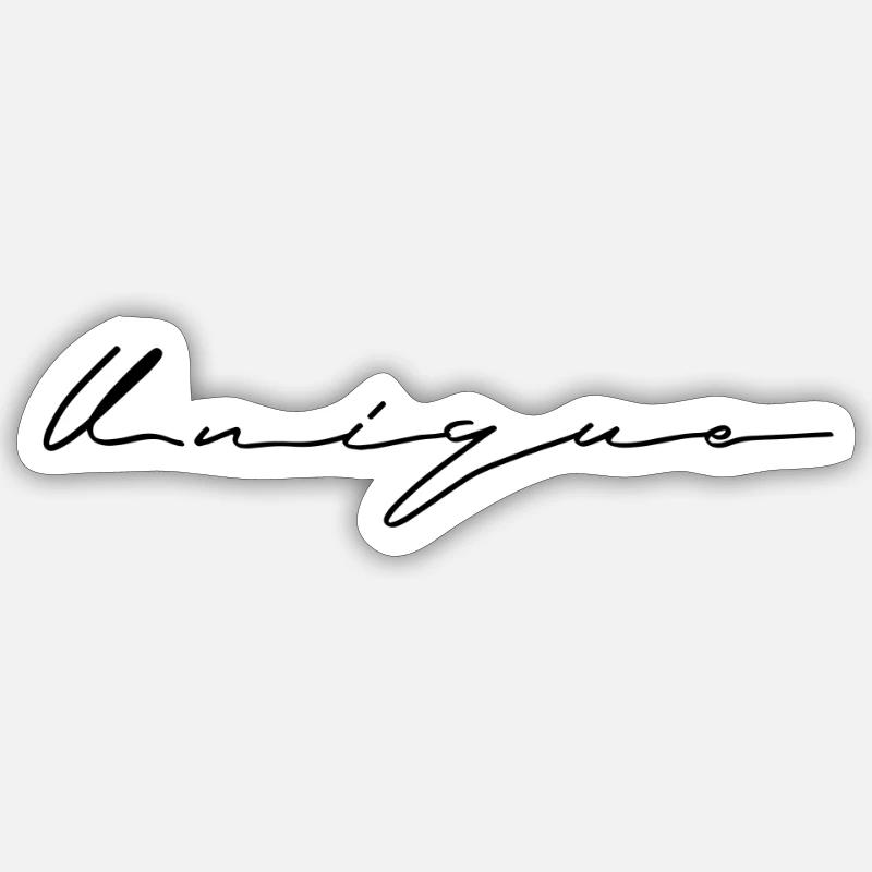 Unique - Sticker Größe S (10 x 10 cm) - Mattweiß