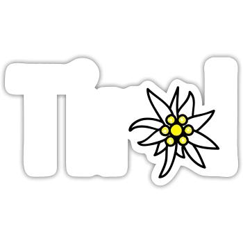 Tyrol - Sticker size S (10 x 10 cm) - white matte - Front