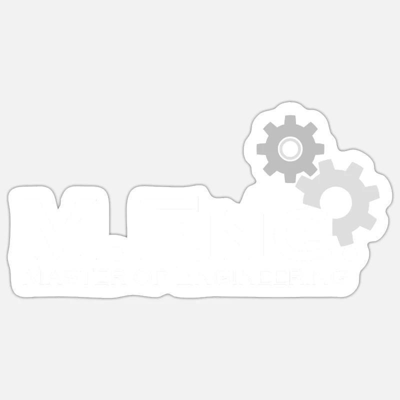 Master of Engineering Engineer M.Eng. graduation - Sticker size S (10 x 10 cm) - white matte