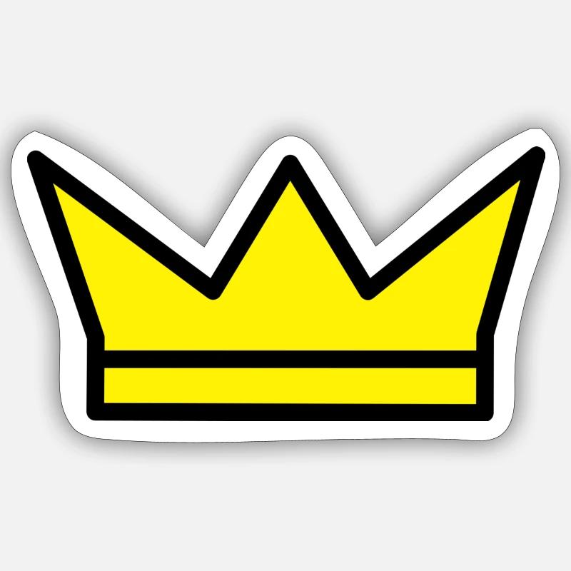 Krone - Sticker Größe S (10 x 10 cm) - Mattweiß