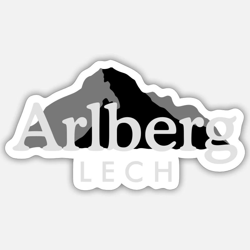 Lech am Arlberg - Sticker size S (10 x 10 cm) - white matte