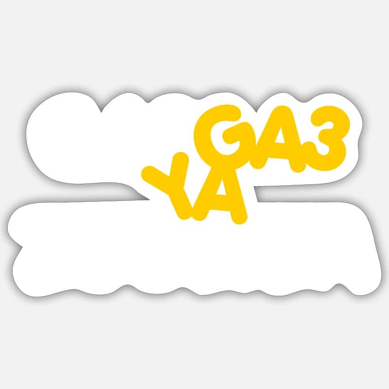 GA3 GA3 YA ZOUBIDA - Sticker taille S (10 x 10 cm) - blanc mat