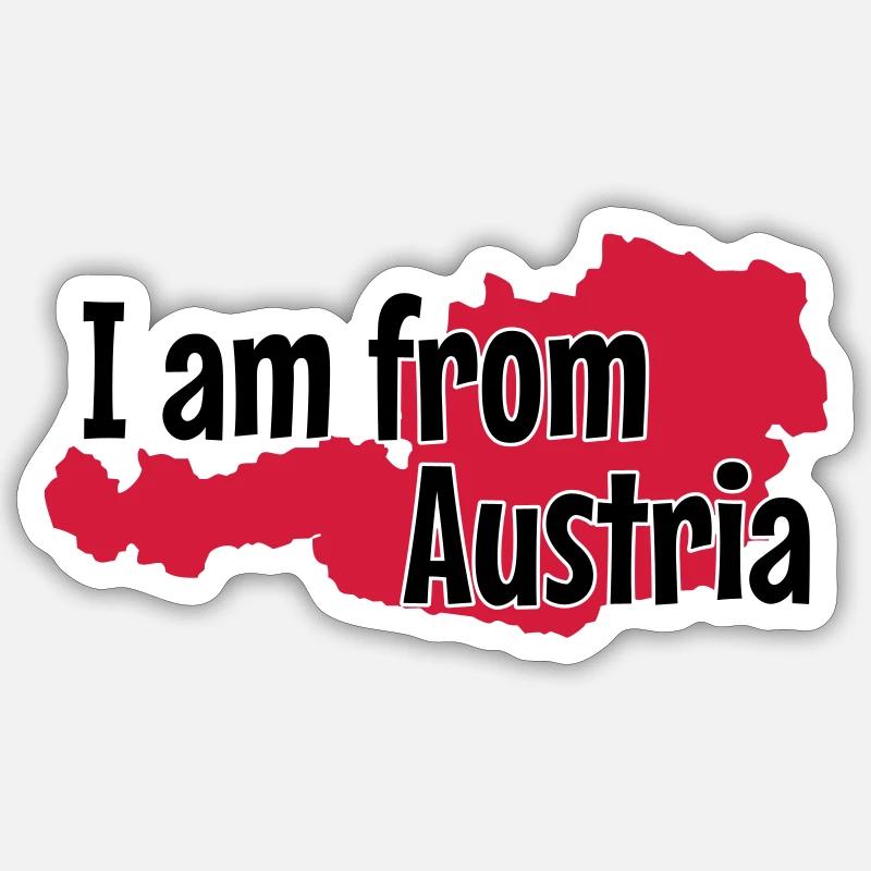 I am from Austria Sticker Größe S (10 x 10 cm)