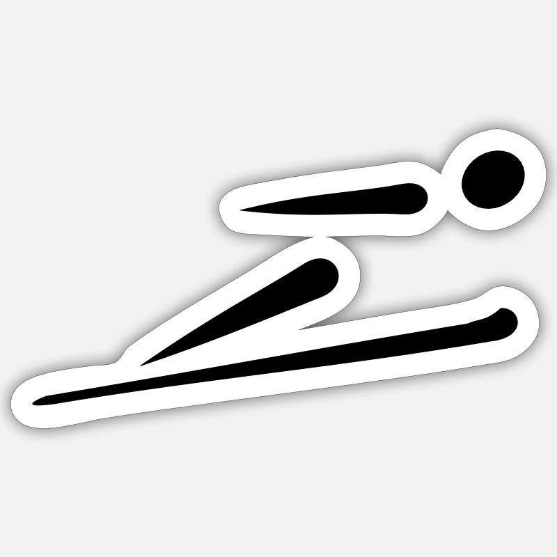 Ski jumping Sticker size S (10 x 10 cm)