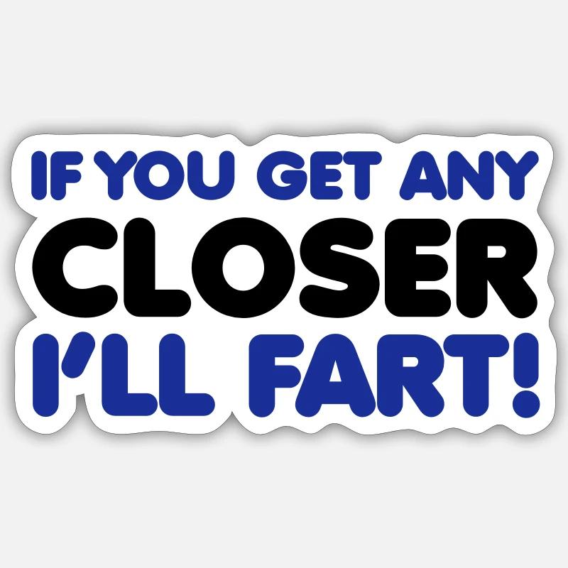Fart - Sticker size S (10 x 10 cm) - white matte