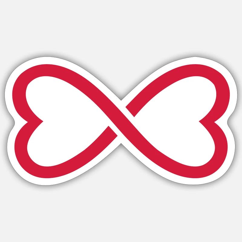 Unendlichkeit - Sticker Größe S (10 x 10 cm) - Mattweiß