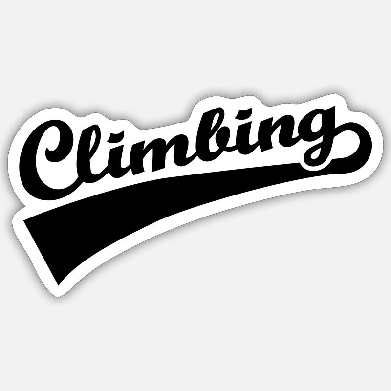 Climbing - Sticker size S (10 x 10 cm) - white matte