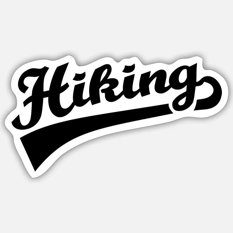 Hiking - Sticker taille S (10 x 10 cm) - blanc mat