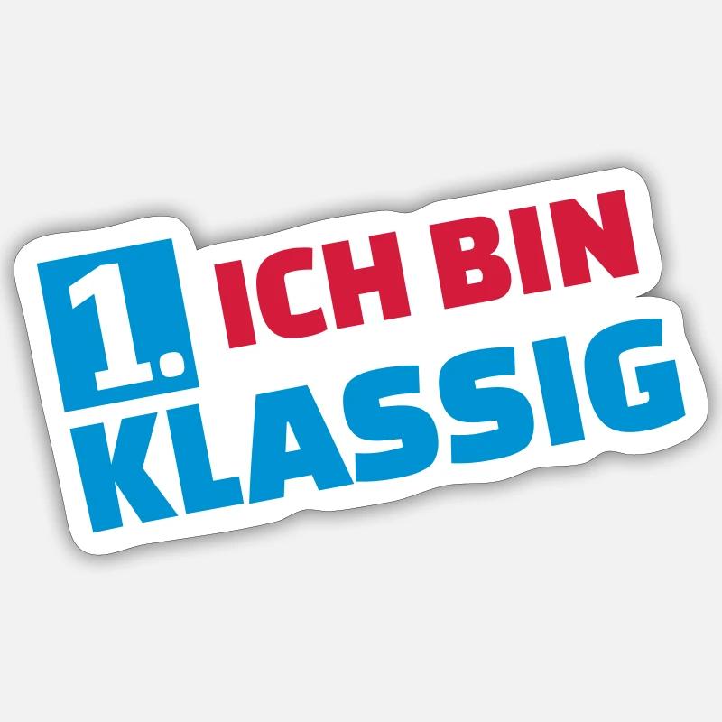 Erstklassig - Sticker Größe S (10 x 10 cm) - Mattweiß