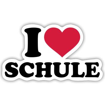Schule - Sticker Größe S (10 x 10 cm) - Mattweiß - Vorne