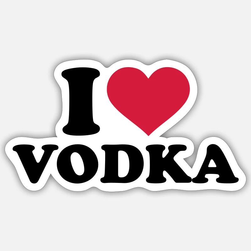 Wodka - Sticker Größe S (10 x 10 cm) - Mattweiß