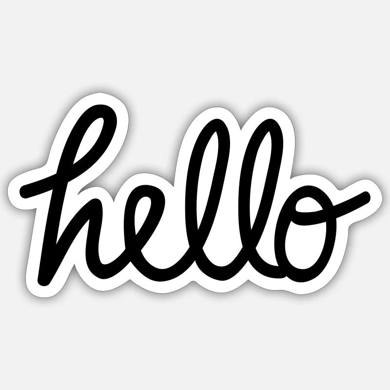 hello Sticker size S (10 x 10 cm)