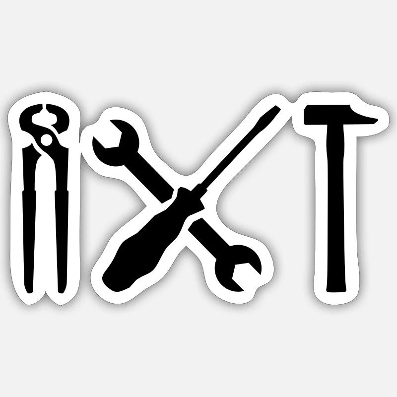 Werkzeug - Sticker Größe S (10 x 10 cm) - Mattweiß