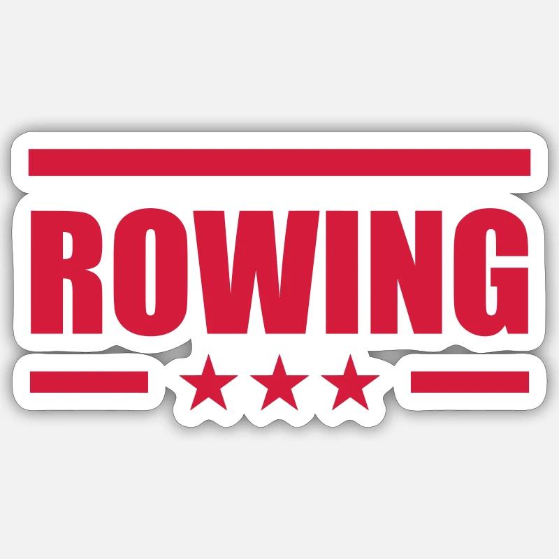 Rowing - Sticker Größe S (10 x 10 cm) - Mattweiß