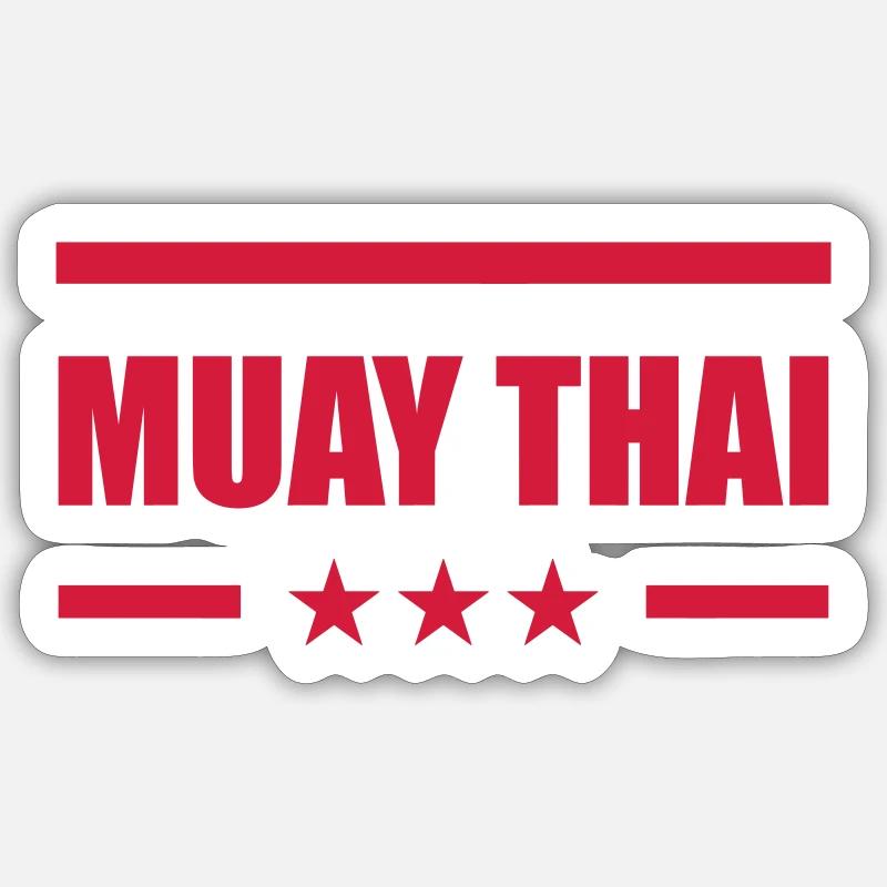 Muay Thai - Sticker size S (10 x 10 cm) - white matte