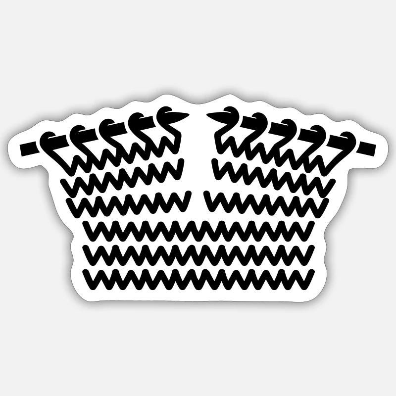 Knitting - Sticker size S (10 x 10 cm) - white matte