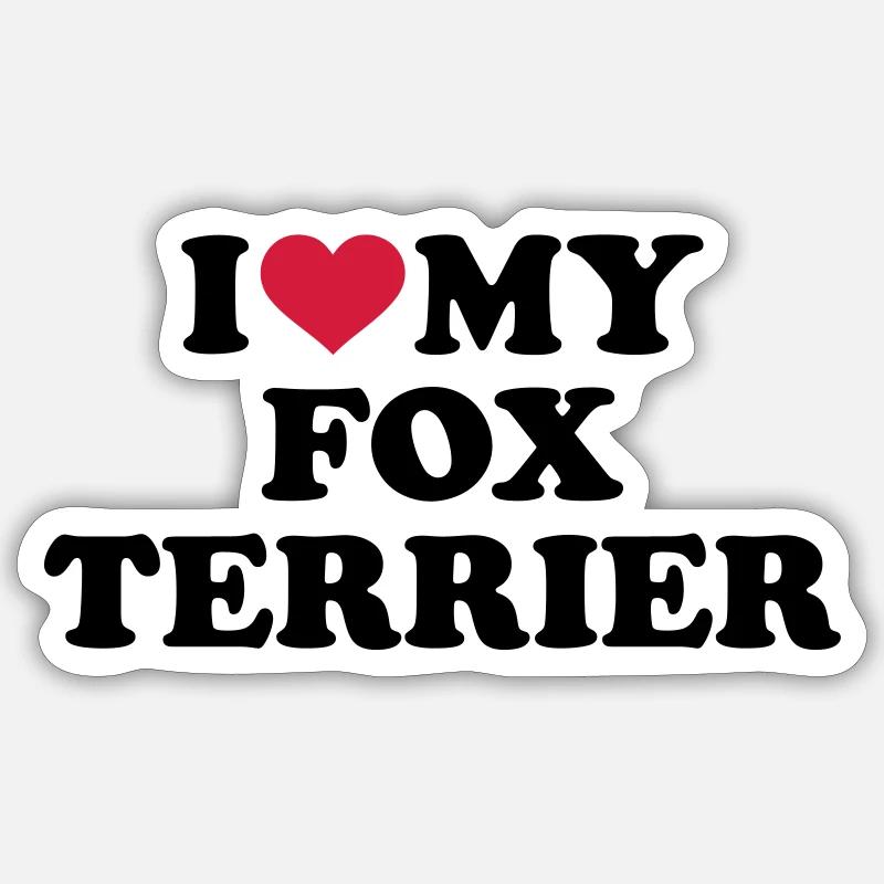 Foxterrier - Sticker Größe S (10 x 10 cm) - Mattweiß
