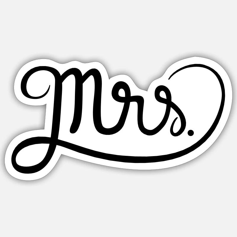 Mrs. - Sticker taille S (10 x 10 cm) - blanc mat