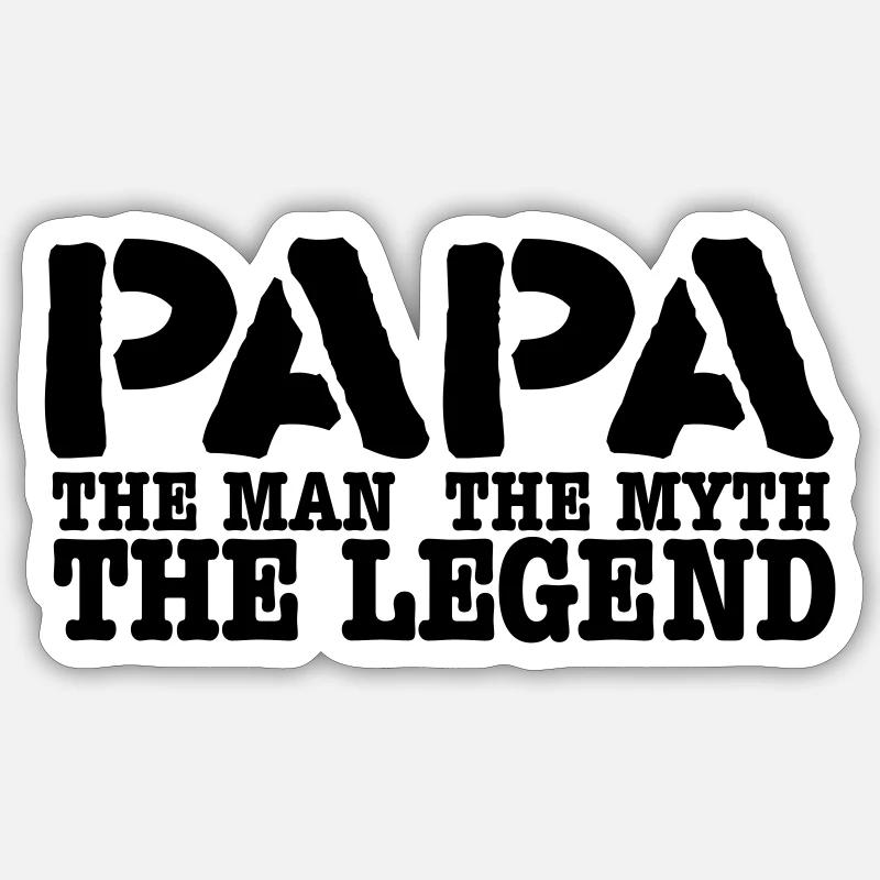 papa - Sticker size S (10 x 10 cm) - white matte