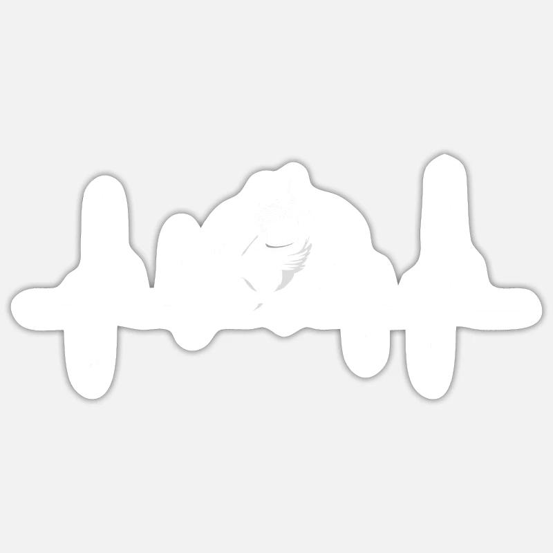 Haifisch - Sticker Größe S (10 x 10 cm) - Mattweiß