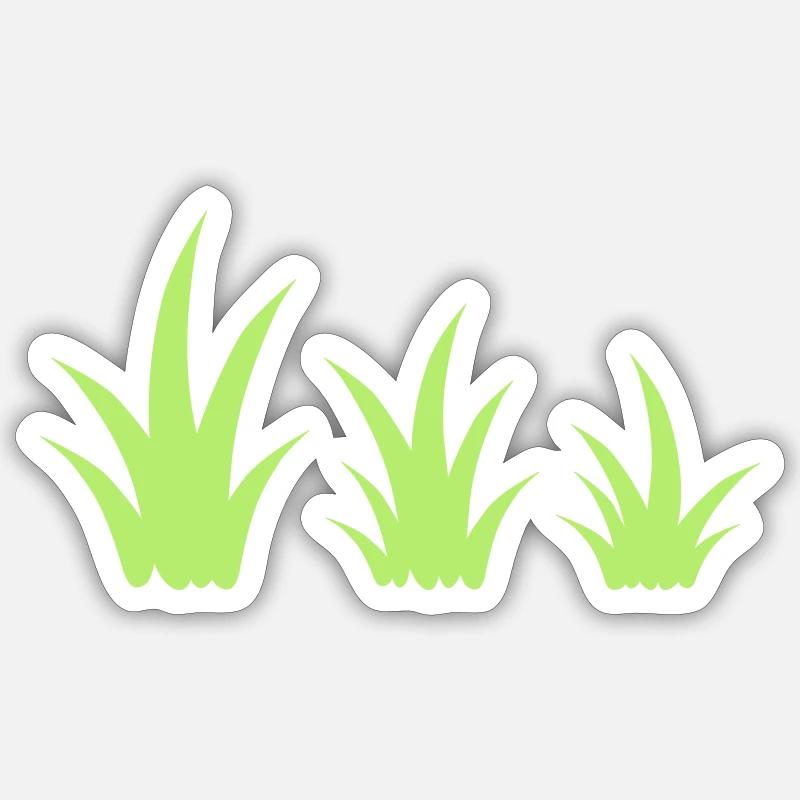 Conception de cliparts décoration de modèle touffes d'herbe Sticker taille S (10 x 10 cm)