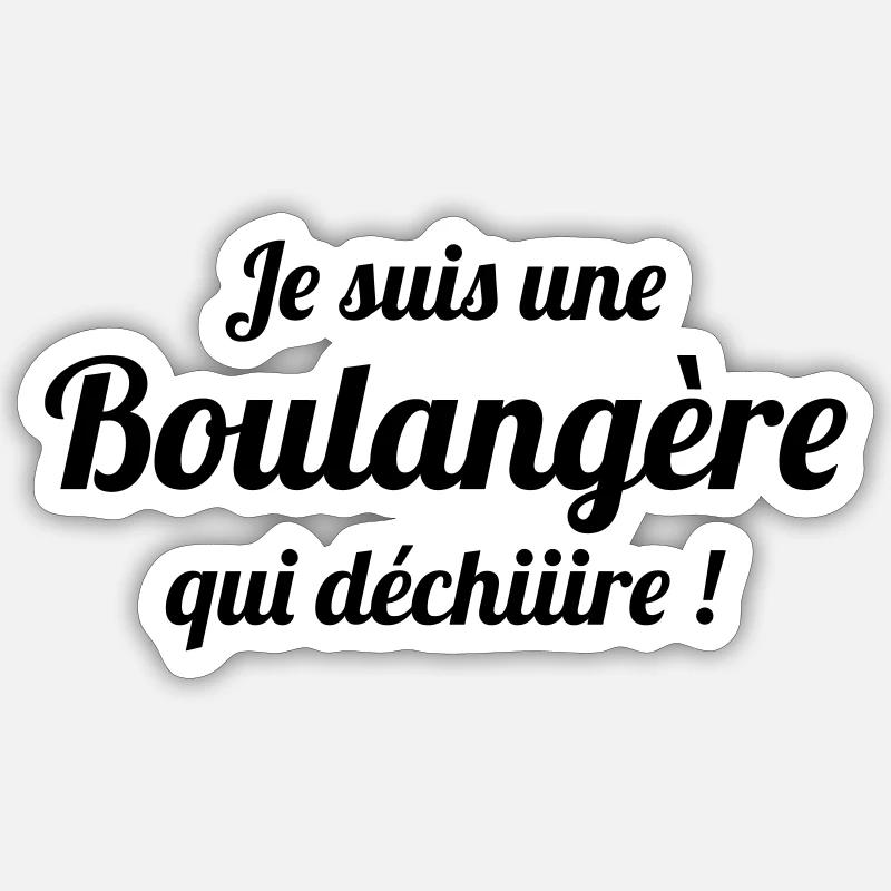 Baker / Bakery / Bäckerei / Boulanger / Bread - Sticker size S (10 x 10 cm) - white matte