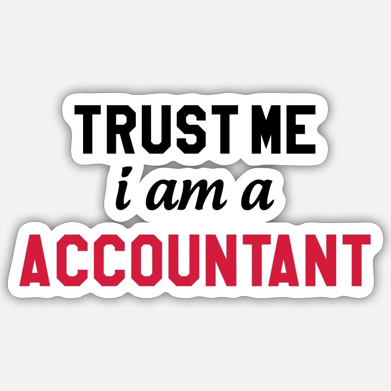 comptable / comptabilité / argent / Finance / Euro - Sticker taille S (10 x 10 cm) - blanc mat