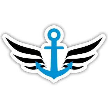 Seemann / Boot / Marine / Meer / Fischer - Sticker Größe S (10 x 10 cm) - Mattweiß - Vorne