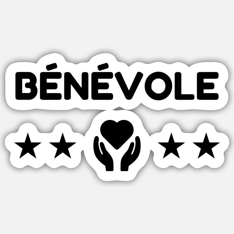 Bénévole / Humanitaire / Solidaire / Aide Sticker taille S (10 x 10 cm)