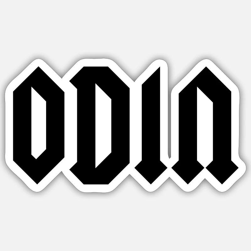Odin God - Sticker taille S (10 x 10 cm) - blanc mat