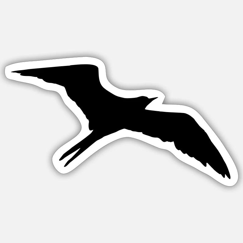 Bird, swallow - Sticker taille S (10 x 10 cm) - blanc mat
