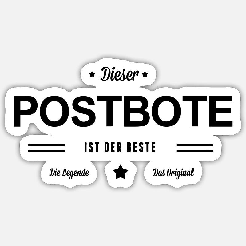 Bester Postbote - Sticker Größe S (10 x 10 cm) - Mattweiß