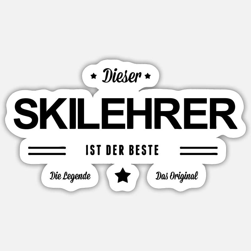 Bester Skilehrer Sticker Größe S (10 x 10 cm)