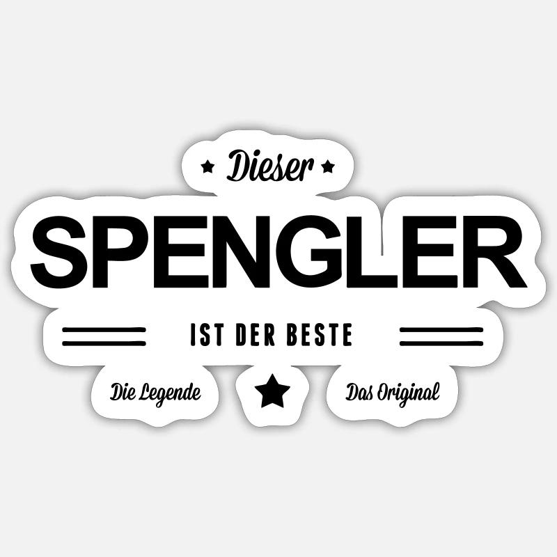 Bester Spengler - Sticker Größe S (10 x 10 cm) - Mattweiß