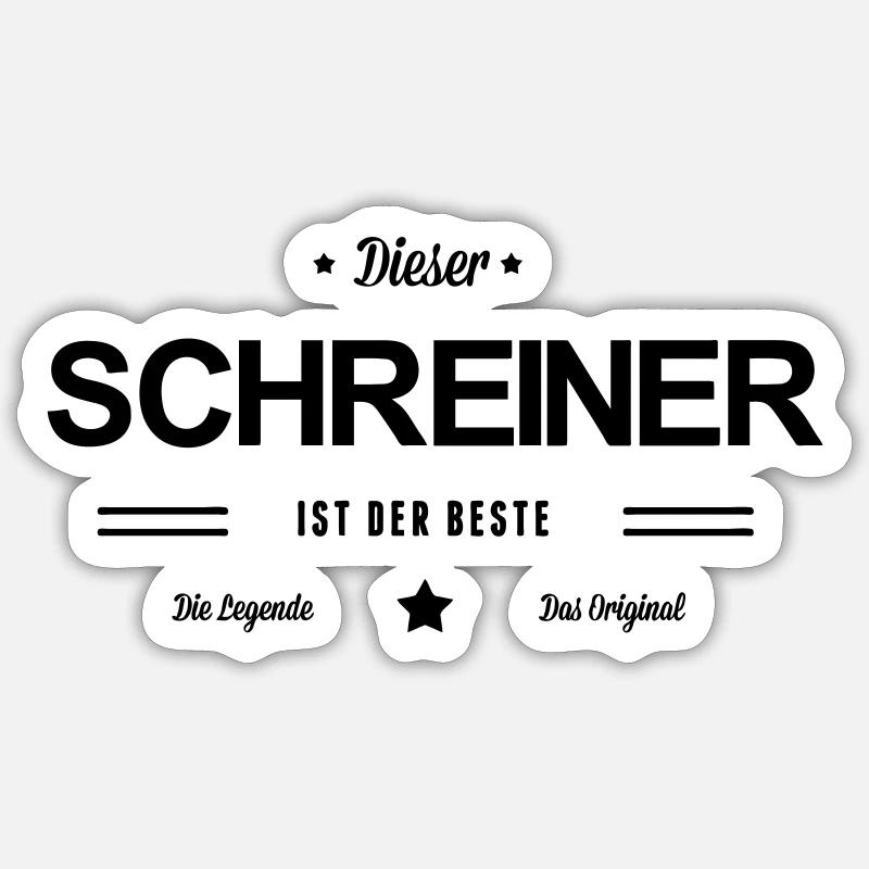 Bester Schreiner Sticker Größe S (10 x 10 cm)