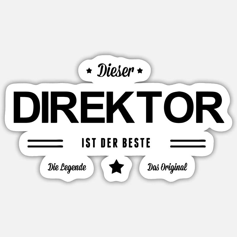 Bester Direktor - Sticker Größe S (10 x 10 cm) - Mattweiß