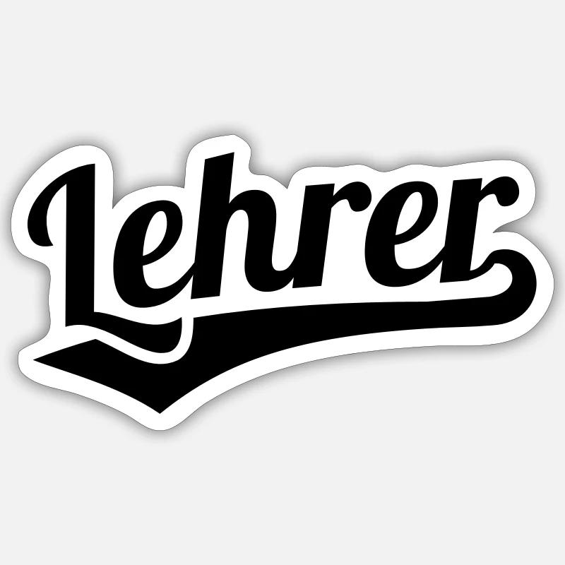 Lehrer - Sticker Größe S (10 x 10 cm) - Mattweiß