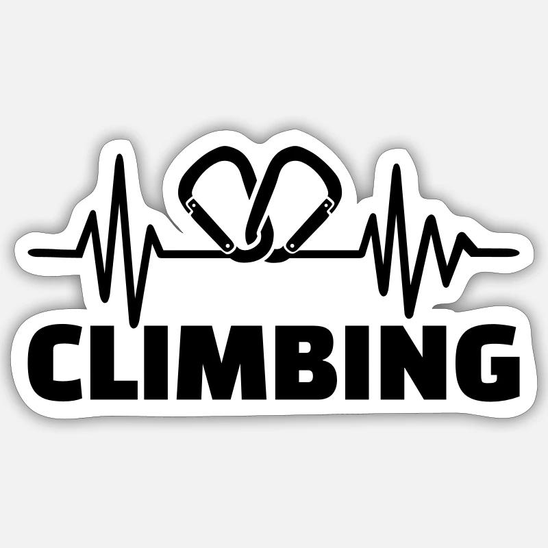 Escalade - Sticker taille S (10 x 10 cm) - blanc mat