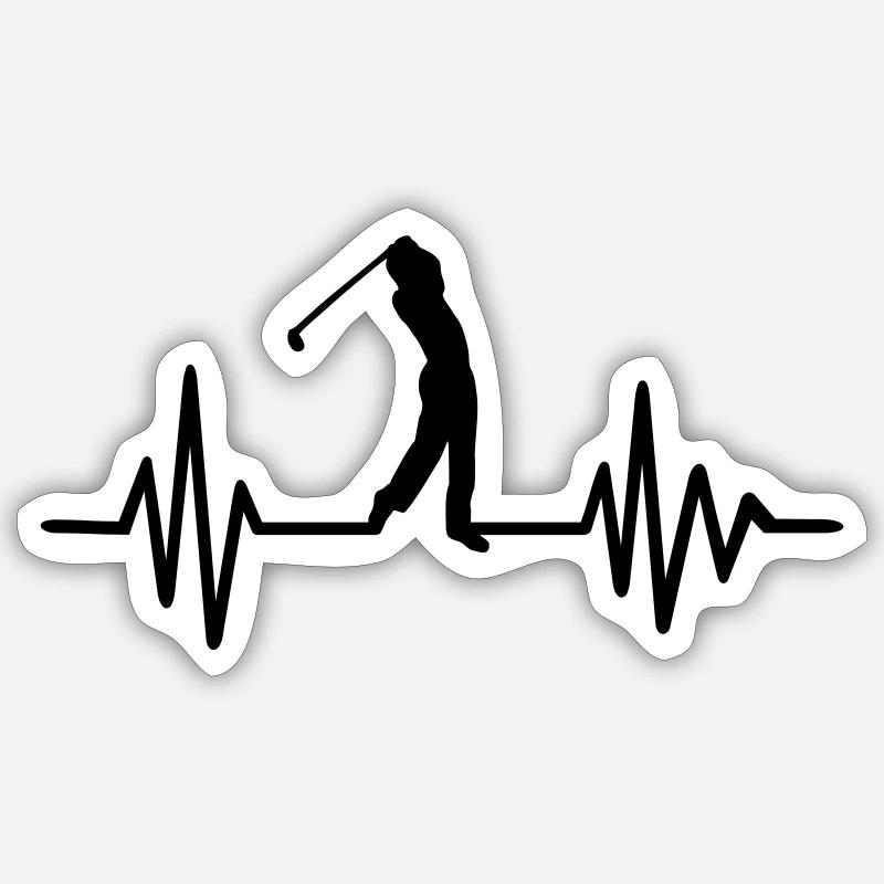 Golf - Sticker Größe S (10 x 10 cm) - Mattweiß