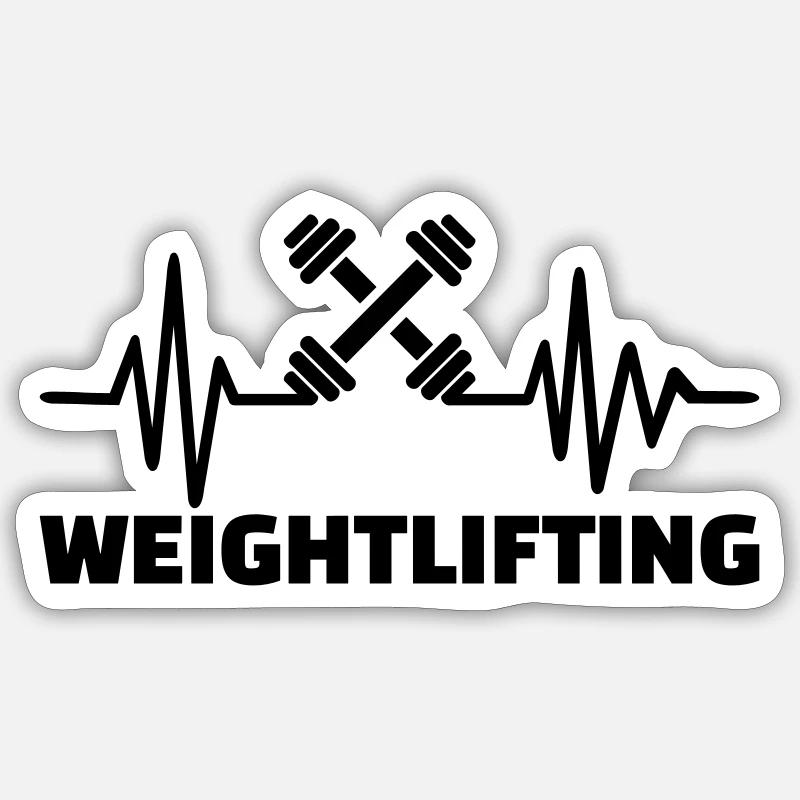 Weightlifting - Sticker size S (10 x 10 cm) - white matte