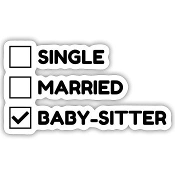 Babysitter Babysitting Baby-sitter Baby sitting - Sticker size S (10 x 10 cm) - white matte - Front
