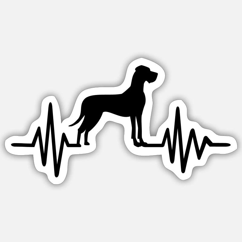 Dogue - Sticker taille S (10 x 10 cm) - blanc mat