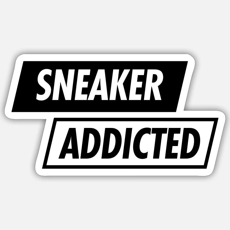 Sneaker Addicted - Sticker size S (10 x 10 cm) - white matte