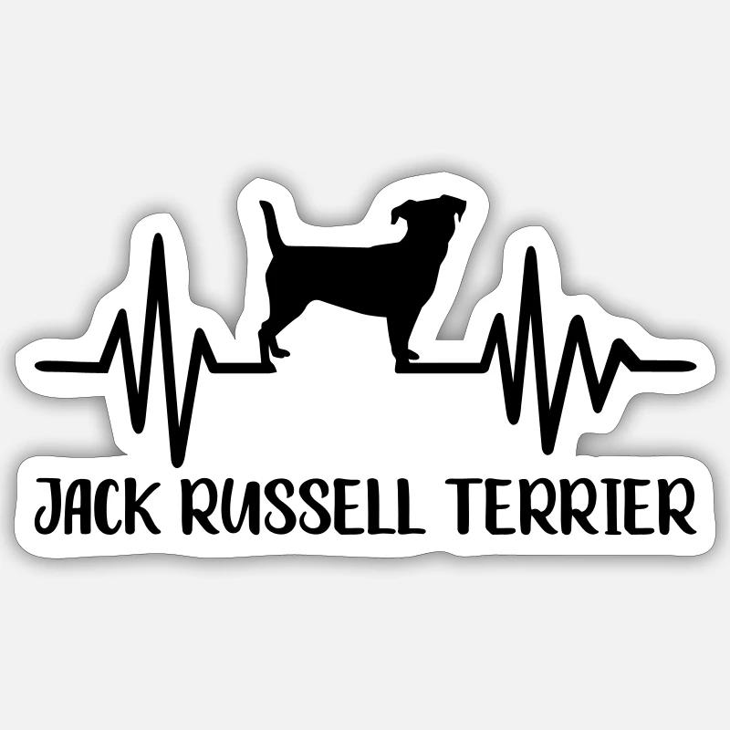 Jack Russell Sticker taille S (10 x 10 cm)