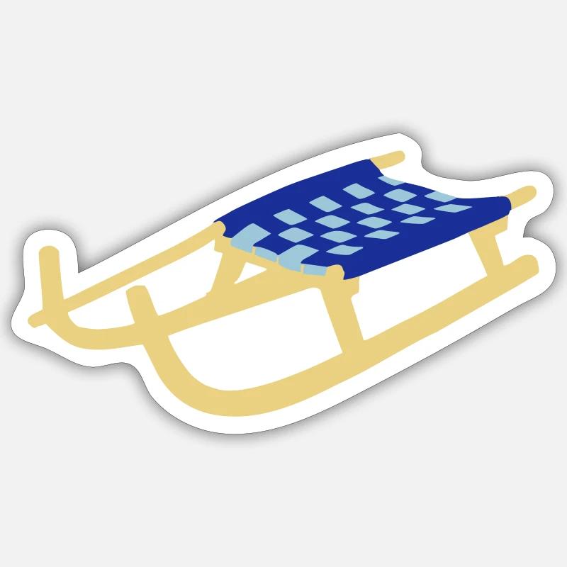 Sledge, Sled Sticker size S (10 x 10 cm)