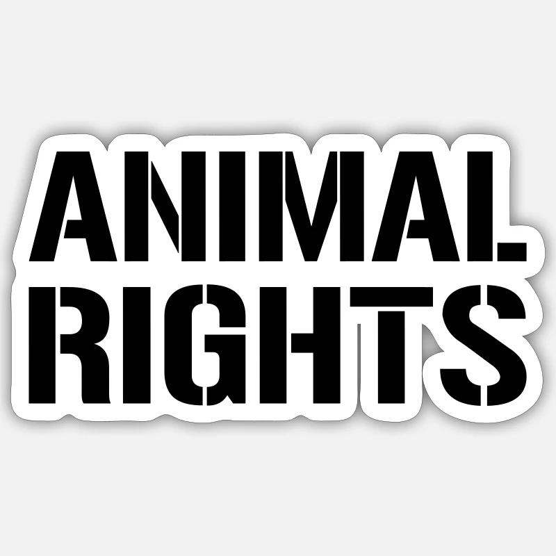 ANIMAL RIGHTS Sticker Größe S (10 x 10 cm)