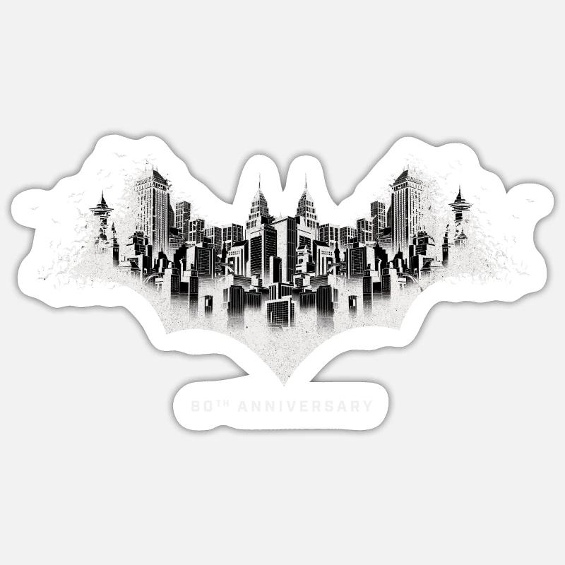 Batman 80 Ans Gotham Sticker taille S (10 x 10 cm)
