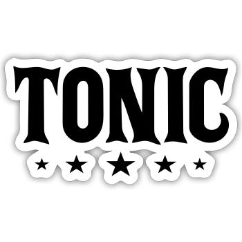 Tonic partenaire look couples valentines day couple fun - Sticker taille S (10 x 10 cm) - blanc mat - Devant