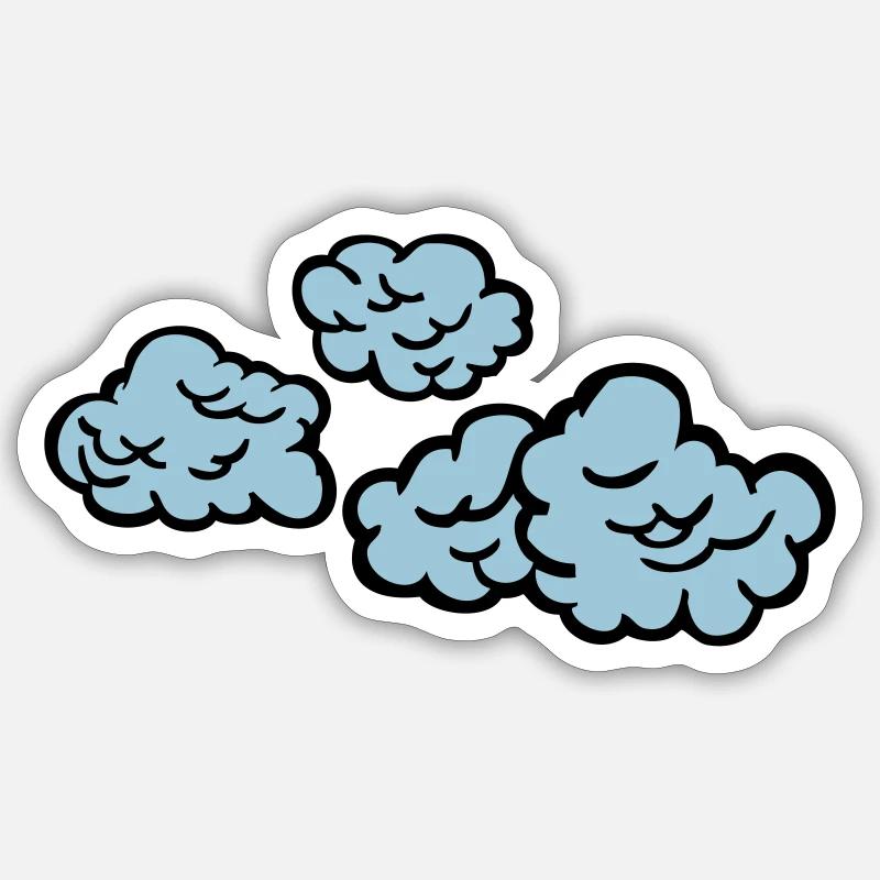 clouds Sticker size S (10 x 10 cm)