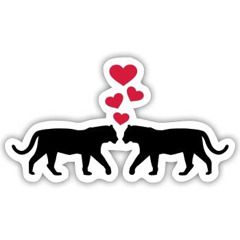 tiger - Sticker size S (10 x 10 cm) - white matte - Front